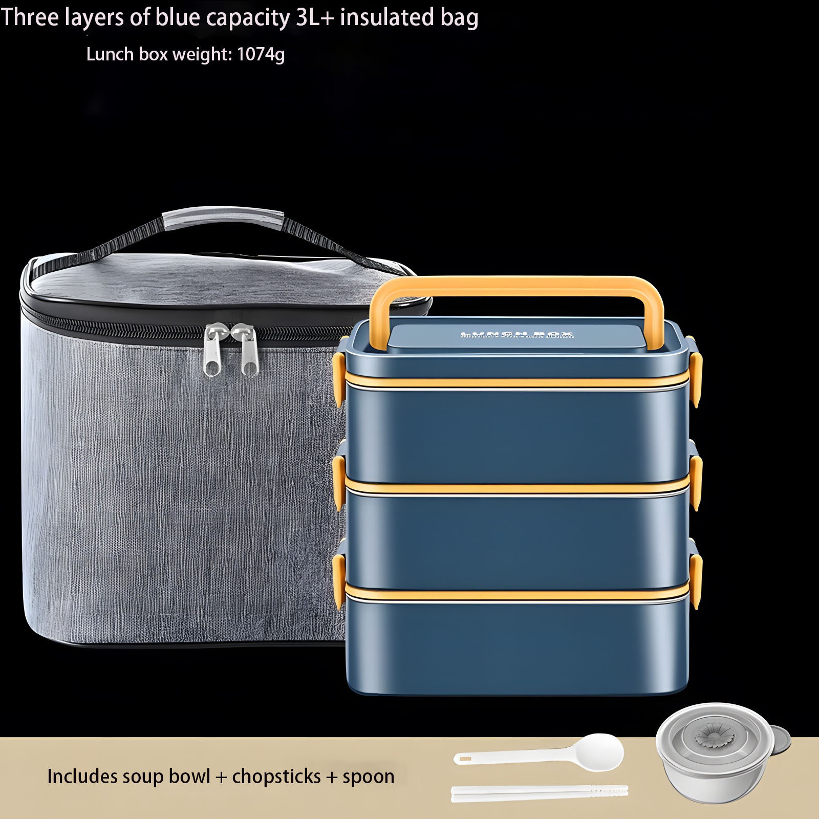 Stainless Steel Thermal Lunch Box Layers Multi Grids Tableware Students  School Adult Lunch Boxes Spoon Chopsticks Storage Box