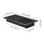 Paquet de 12 registres de plancher en fer robustes 4 x 10 pouces - Couvercles d'aération CVC noirs réglables pour la rénovation domiciliaire