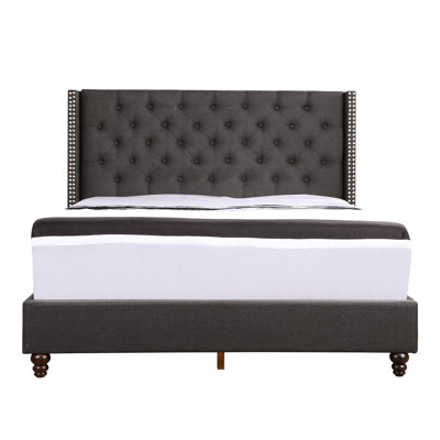 Lit tapissier transitionnel noir Serene Comfort