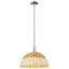 Cidalino - Mini-luminaire suspendu 1 lumière avec abat-jour tressé - Abat-jour-276928189-276928188