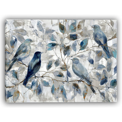Chorus of Blue - Grouped Blue Birds Wall Decor