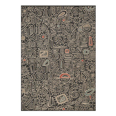 Tribu Eclectic Abstract Indoor/Outdoor Performance Area Rug