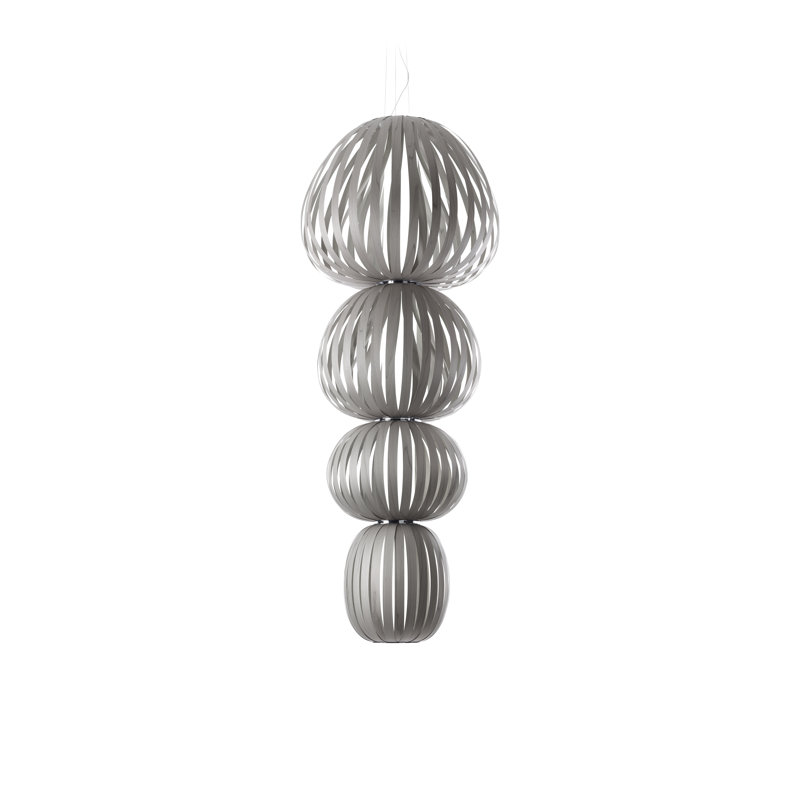 Totem 1 - Light LED Pendant, Natural Cherry, 2700K LED, 90.9" H x 33.9" W x 33.9" D