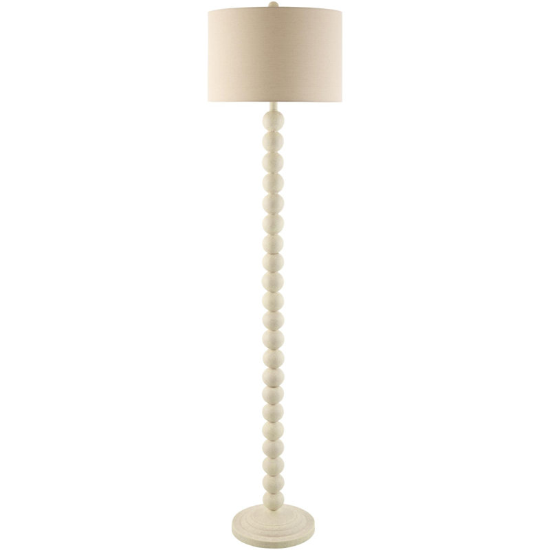 Lampe sur pied Dygall, Crème, Beige