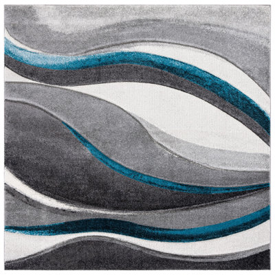 Tapis gris / turquoise Duboistown