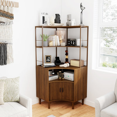 Support pour tourne-disque avec station de charge, support pour tourne-disque avec rangement pour disques, armoire de rangement pour disques autoportante en vinyle avec portes et tablettes coulissantes