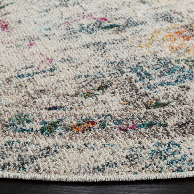 Felty Oriental Grey / Gold Area Rug, Rectangle 2'2" x 4'