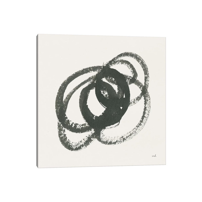 Scribbly Black IV by Moira Hershey - Wrapped Canvas Painting, 45.72 cm H x 45.72 cm W x 3.175 cm D