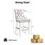Tabouret de bar rembourré en velours avec dossier capitonné, chaises de bar, tabourets de bar, ensemble de 2-57946386