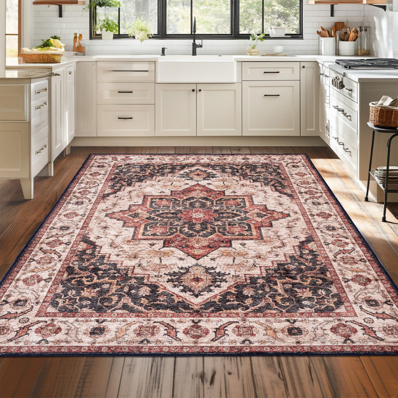 HAMILTON Rectangle Oriental Cotton Kilim Washable, Brown, Rectangle 80 x 150 cm