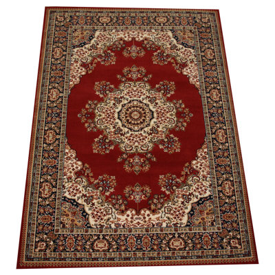 Barrville Rectangle Oriental Hand Hooked Area Rug