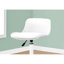 Fauteuil de bureau moderne pour ordinateur avec support pour dos ergonomique, hauteur réglable, base pivotante en métal blanc, 360 degrés