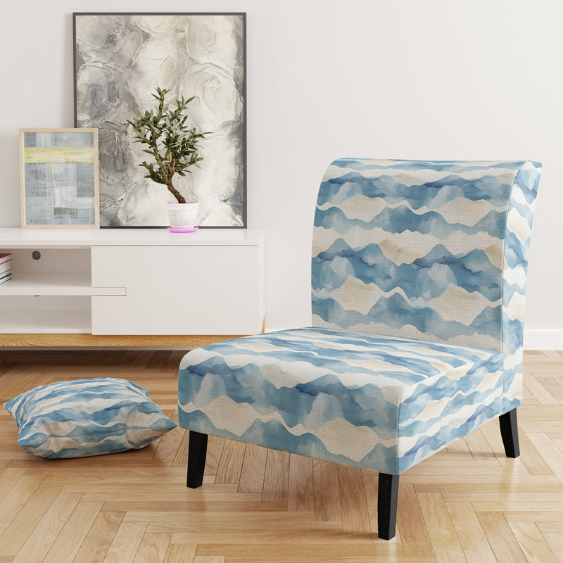 Fauteuil de chambre Abstract Blue, Pantoufle sans accoudoirs