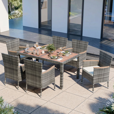 Autymn 6-Person Outdoor Patio Dining Set with Cushions