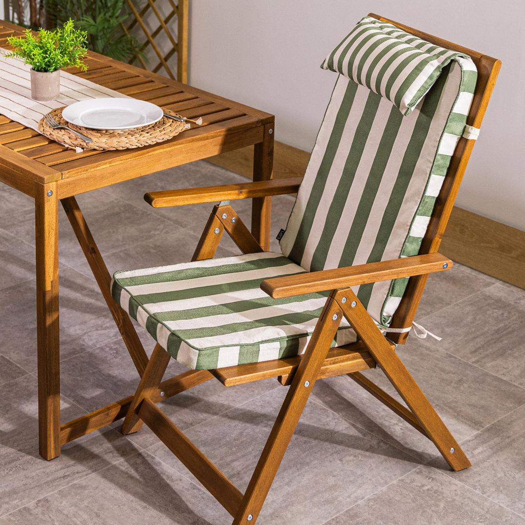 Geometric Outdoor High Back Seat Pad