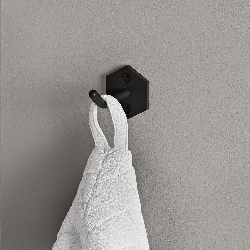 Brusque Robe Hook, Black