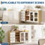 55" Modern Kitchen Buffet Sideboard with Adjustable Shelves-1363143446