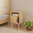 Rattan Nightstand, Side Table With Door Open Shelf,  Accent Bedside End Table With Solid Wood Legs For Bedroom, Dorm And Small Spaces
