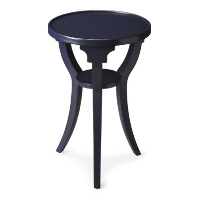 24" Beige Manufactured Wood Round End Table With Shelf