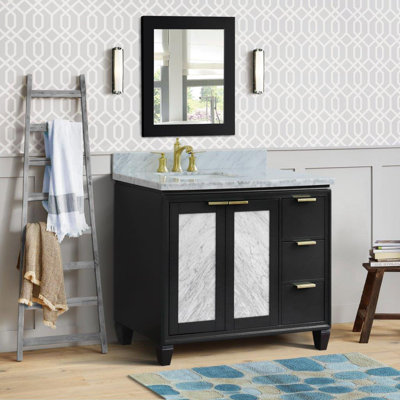 Ensemble de meuble-lavabo simple 43 po avec miroir Schreck
