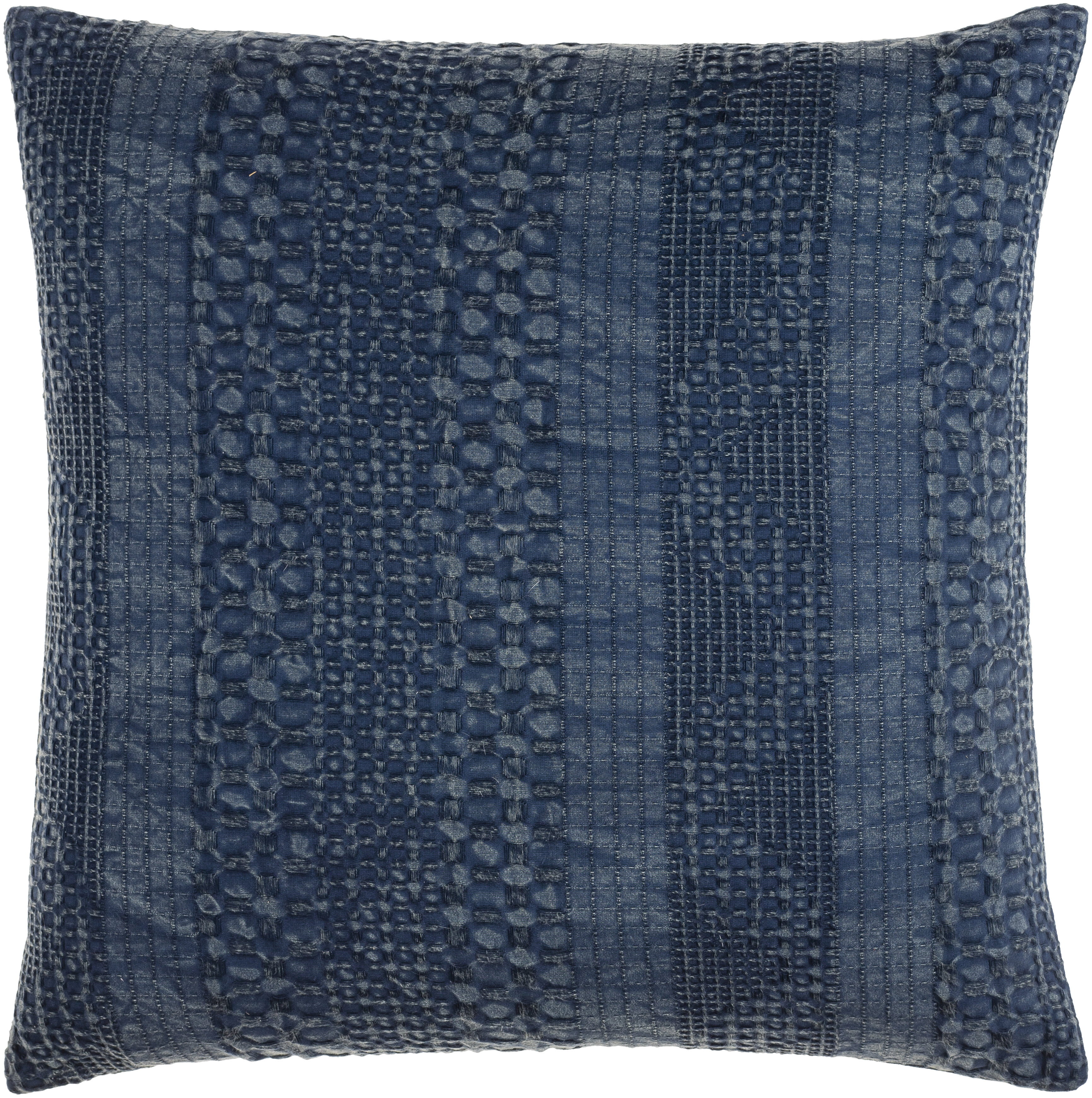 Lancaster Textured Blue Throw Pillow Arrangement