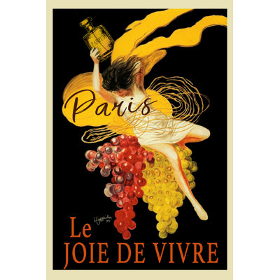 Paris, la joie de vivre, affiche de voyage rétro Joie de Vivre 20 x 30