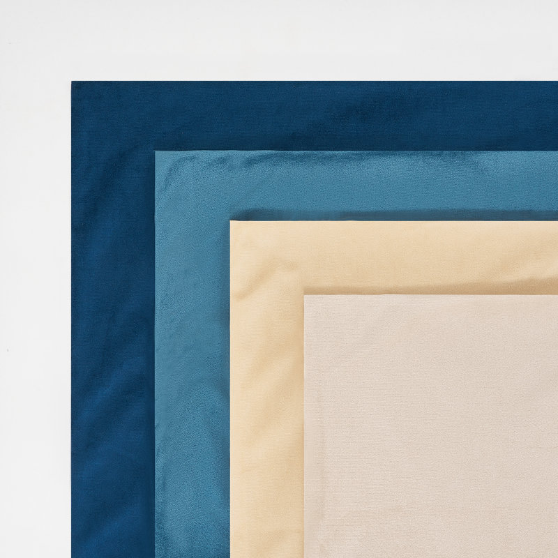 Velvet Throw Pillow Covers,Contrasting colors Pillows Decorative Set of 4, Blue White, Square 18"