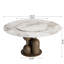 Table de salle à manger ronde moderne de 53 po / 59 po Amberly-139960795-142055136