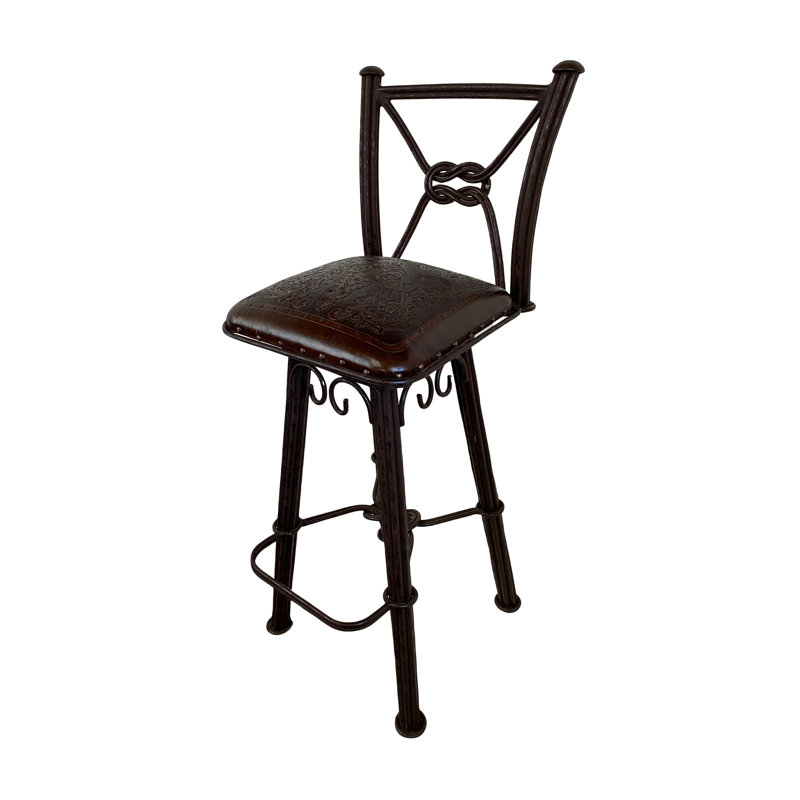 Swivel 30'' Stool, Antique Brown, Bar Stool (30” Seat Height)