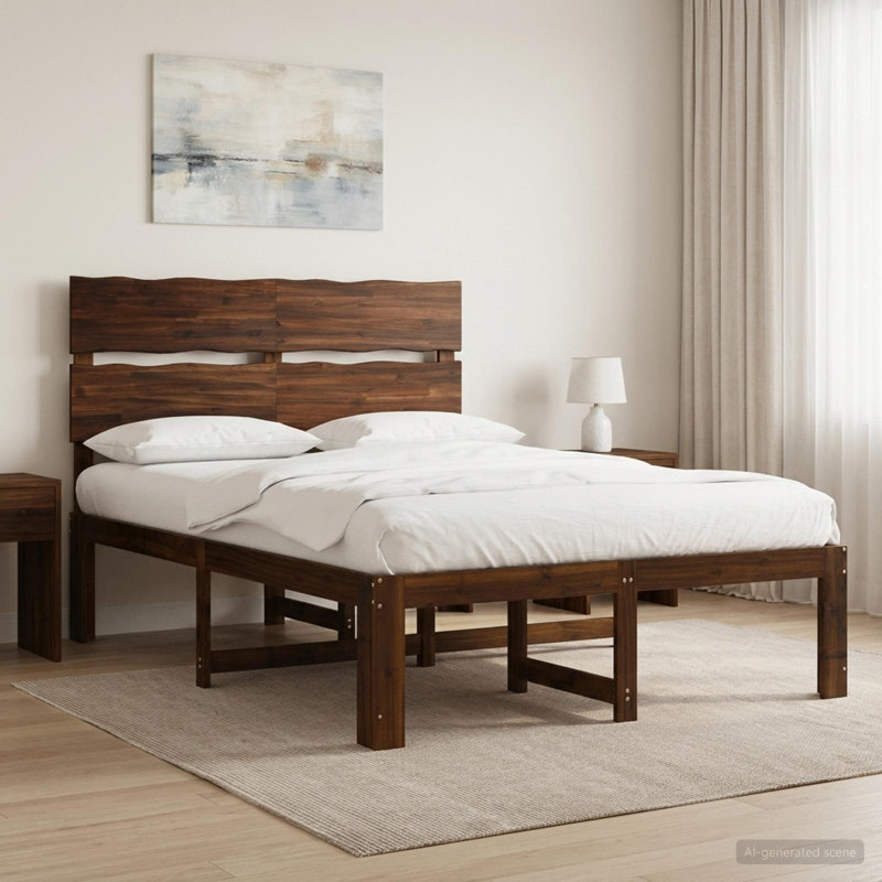 Bed, Small Double (4'), Dark Brown