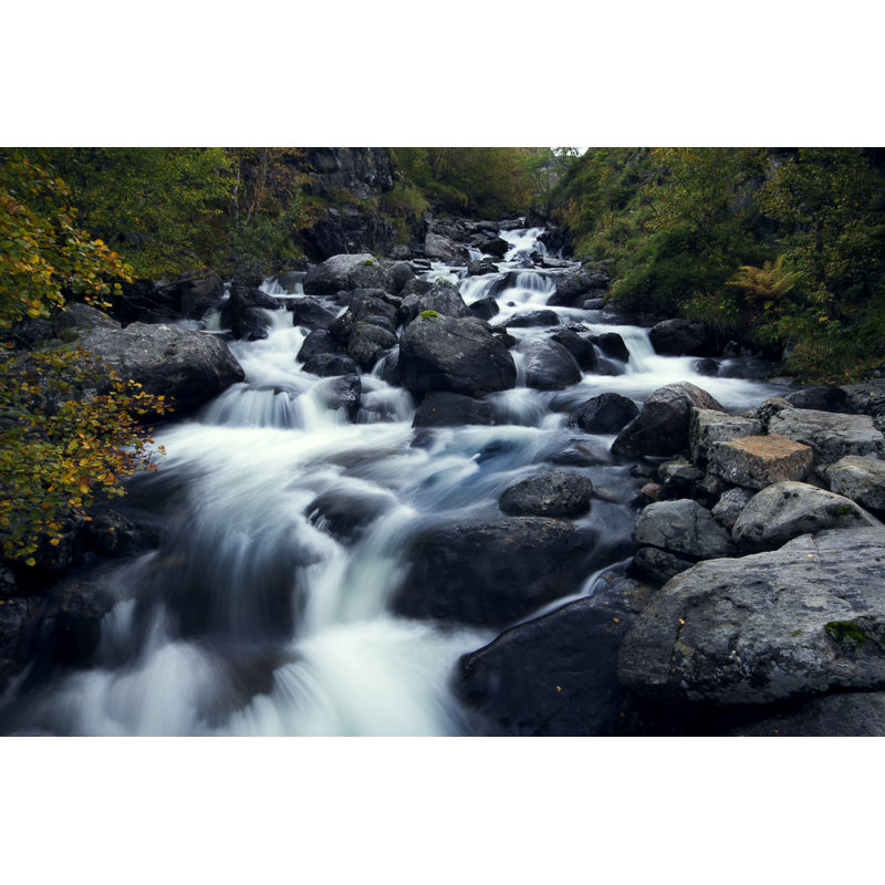 Waterfall On Rocks by ClaireCaptures - Wrapped Canvas Print, 30cm H x 46cm W