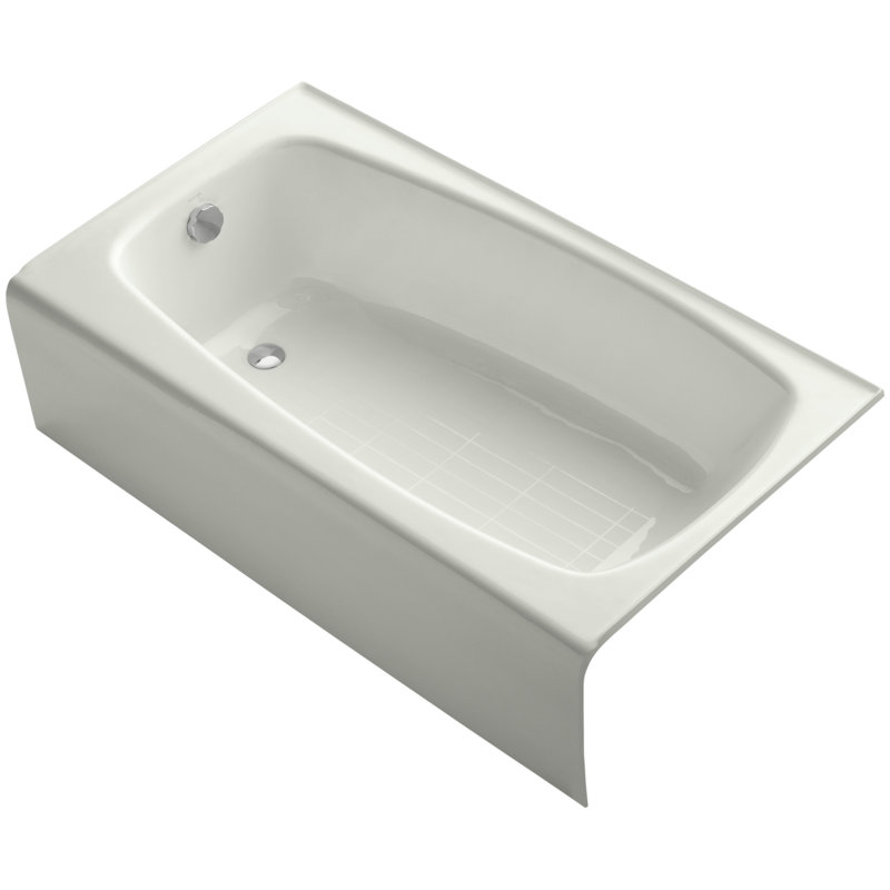 Seaforth 54" x 30" Alcove/Tile in Soaking Cast Iron Bathtub, Dune, Left