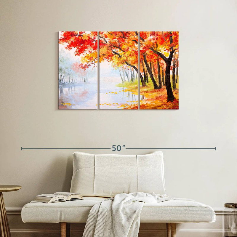 Alvord Lakeside Autumn Grove, 24" H x 38" W