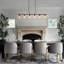 Yisenia 6 - Light Chandelier Kitchen Lighting Dining Ceiling Lights Matte Black Chandelier
