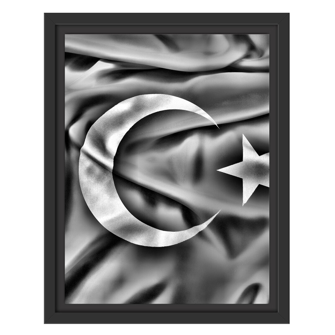 Gerahmtes Wandbild Turkey flag, Türkei Flagge