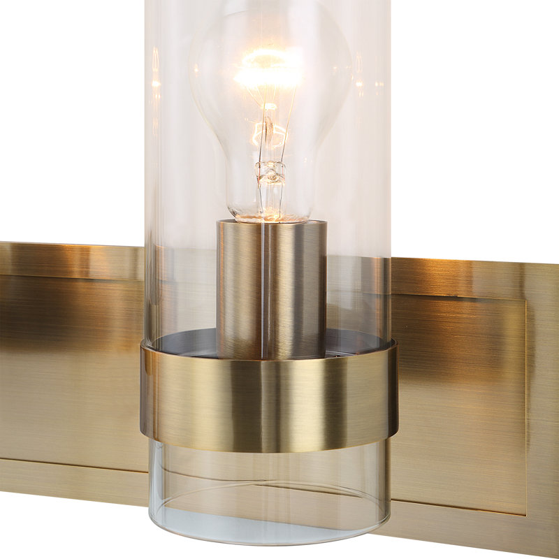 3 - Light Dimmable Vanity Light, Oxidized Antique Brass