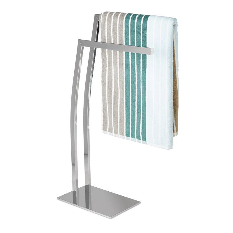 Krebs 2 Freestanding Towel Stand, Matt brushed nickel