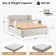Lyth  5-in-1 Sleek Modern Wingback Transformable Upholstered Modular Bed with Overbed Table