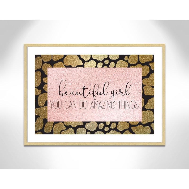 Impression sur papier Amazing Things, H 25,5 po x l 35,5 po x P 1,19 po, Encadré de boîte champagne