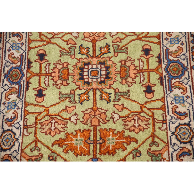 Tapis oriental vert clair Oushak 3 x 5