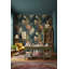 Papier peint botanique abstrait rétro double rouleau