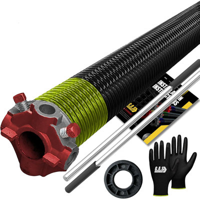 Garage Door Torsion Springs with 1" Bushing, Gloves and Bars (207 x 1.75 x 25)