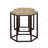Natural And Black 2-Piece Nesting Table.