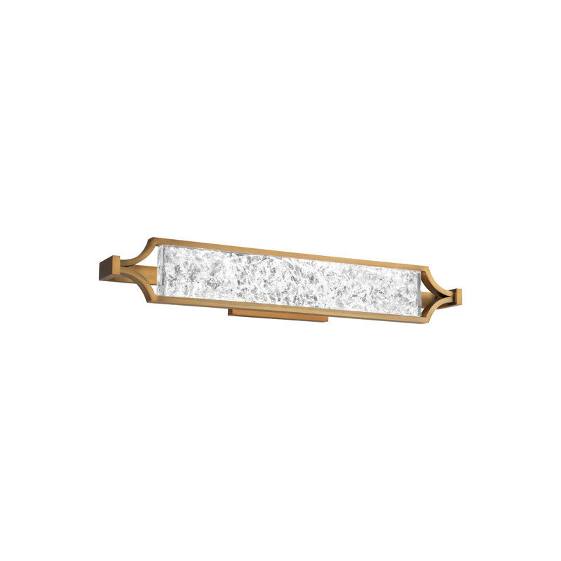 Emblem Gold Dimmable LED Vanity Light with Brass Finish