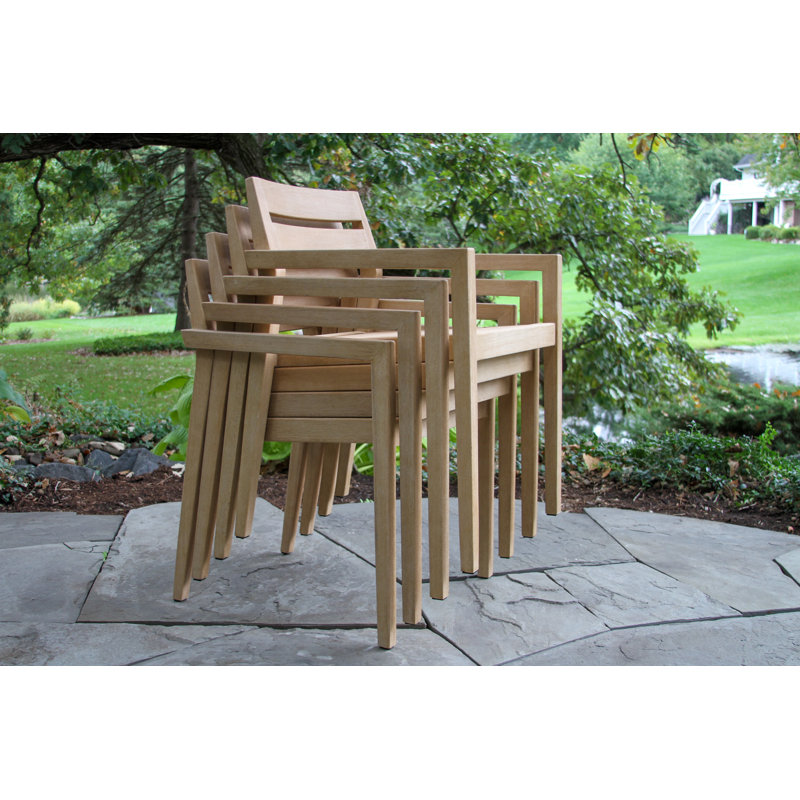 Fleur Outdoor Stacking Dining Armchair | Birch Lane