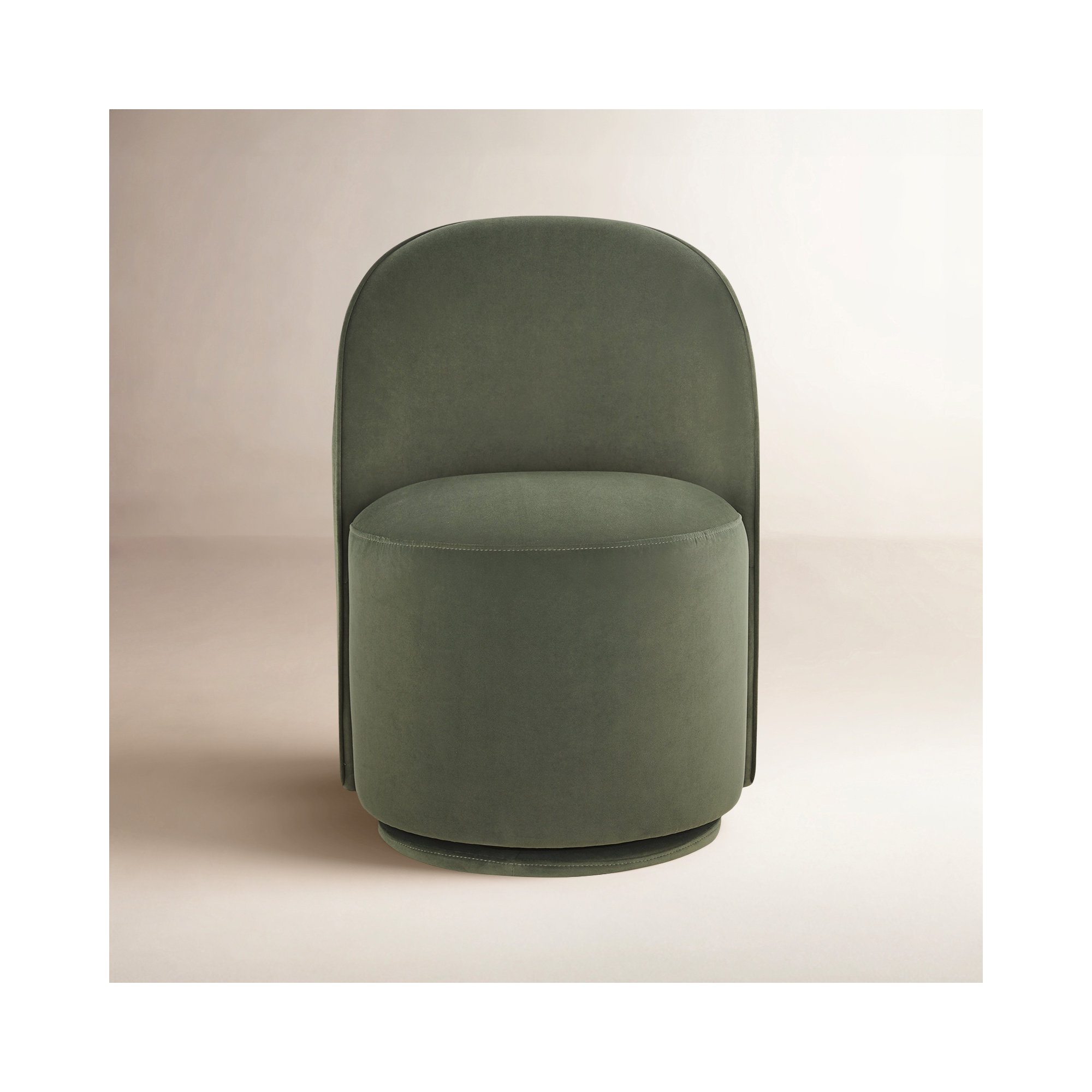 Sharlene Swivel Side Chair, Soren Olivine Performance Velvet