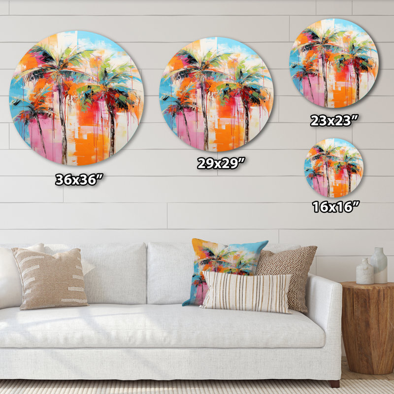 Christoph - art floral rond en métal, H 29 po x l 29 po