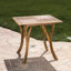La table carrée de 31,5 po en bois ajoutera du charme au patio extérieur avec une belle finition élégante
