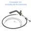 Robinet de salle de bain rétractable à trois modes de couleur noir bronze, alimentation en eau de 90 cm, fonction soyeuse, pivot sur 360 becs, réglage de la température froide / chaude, accessoires complets pour l'installation, fiable-124241791