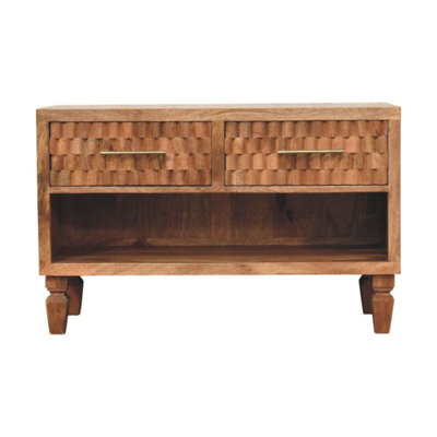 Solid Wood Rectangle Accent Cabinet